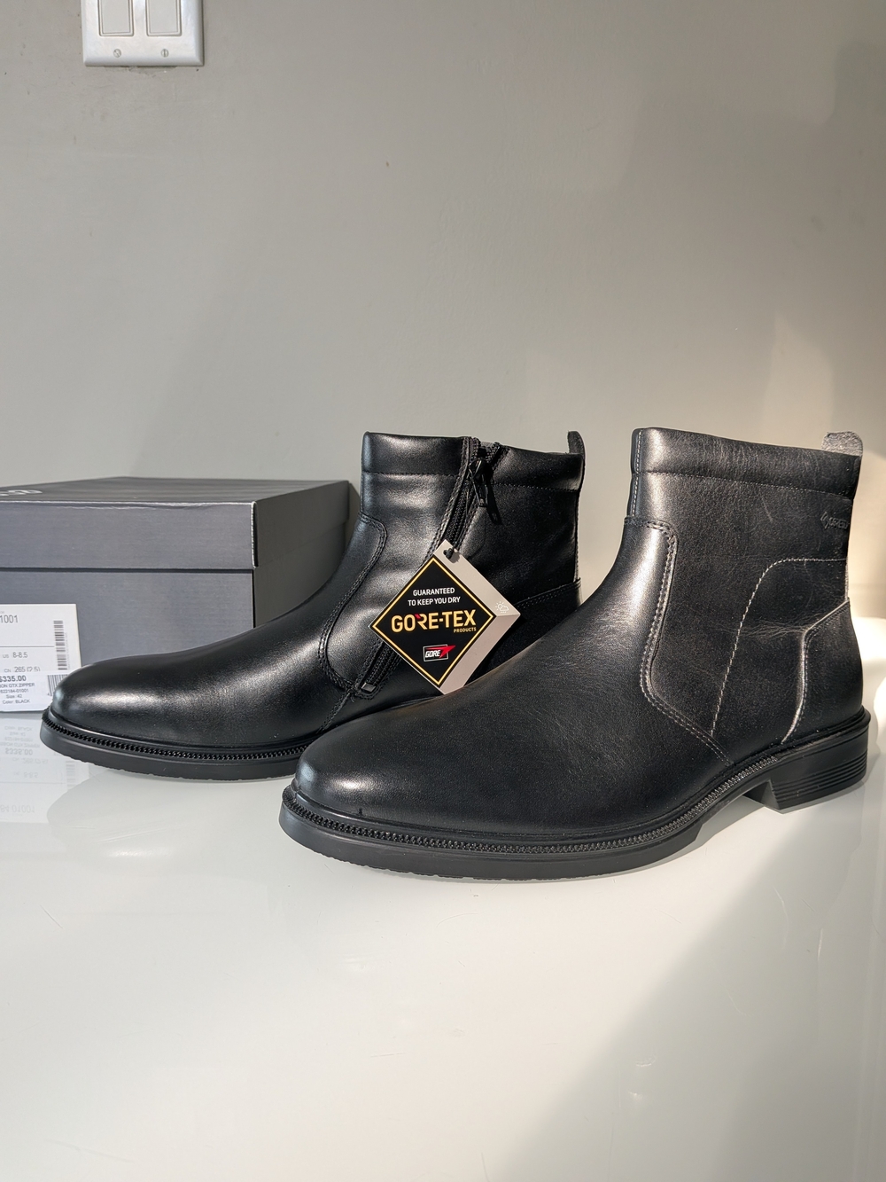 Men's Black GORE-TEX Leather Ankle Boots